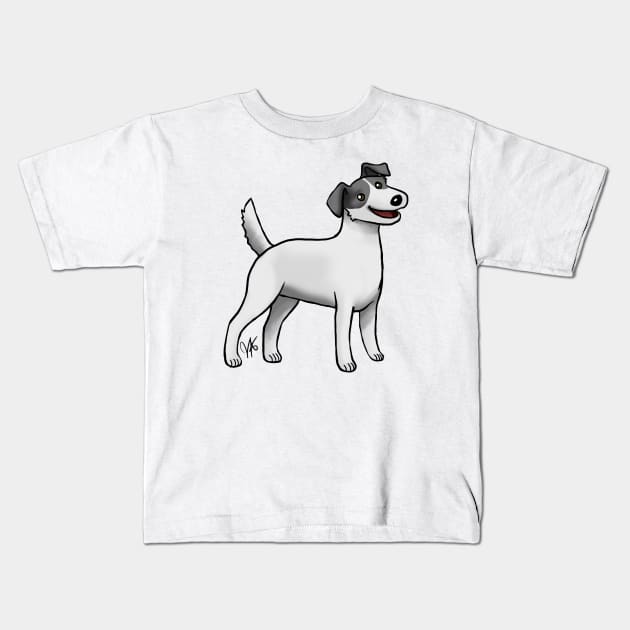 Dog - Parson Russell Terrier - Black and White Kids T-Shirt by Jen's Dogs Custom Gifts and Designs